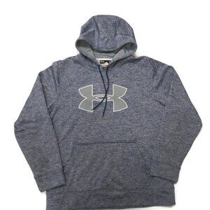 Under Armour Hoodie Mens Medium Heather Gray Pullover‎ Coldgear Loose Sweatshirt